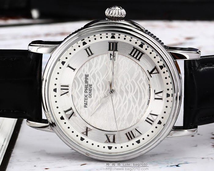 百達翡麗PATEK PHILPPE 高級定制 全自動機械機芯 316精鋼表殼 小牛皮錶帶 男士腕表  wssb4680